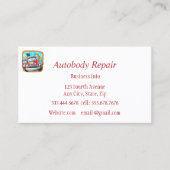 Autobody Repair Shiny Metal Background Visitenkarte (Vorderseite)