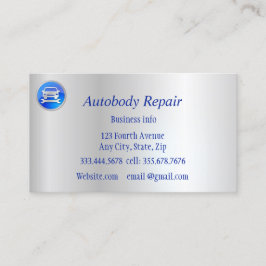 Autobody Repair Shiny Metal Background Visitenkarte