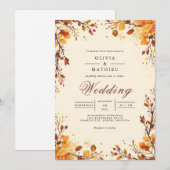 AutoBranch Blüh Hochzeit Einladung (Vorne/Hinten)