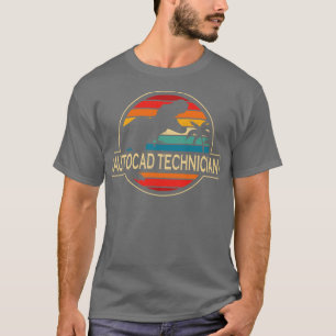 Autocad Techniker Dinosaurier T-Shirt