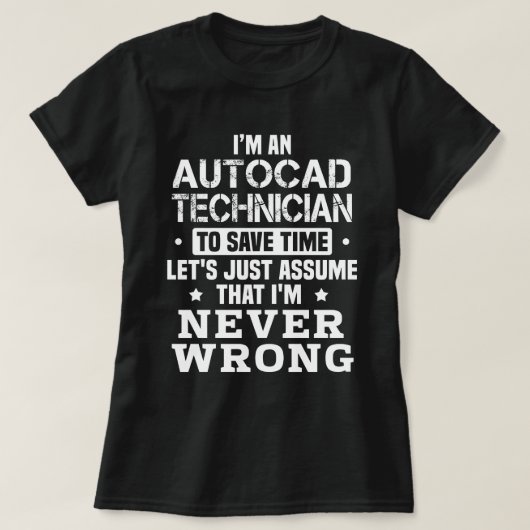 Autocad-Techniker T-Shirt (Design vorne)