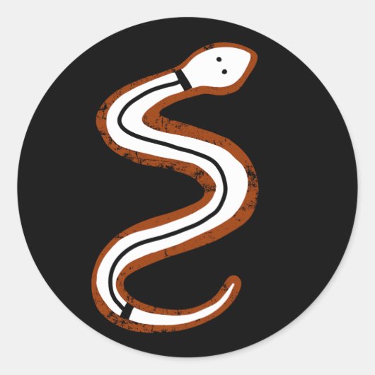 autochthoner Kunst-Petroglyph-Symbol Runder Aufkleber (Vorderseite)