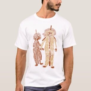 autochthoner Kunst-Petroglyph-Symbol T-Shirt