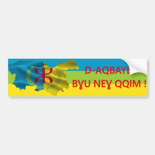 Autocollant voiture D-Aqbayli bɣu neɣ qqim! Autoaufkleber