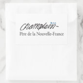 Autocollant x20 Champlain père Nouvelle-Frankreich Rechteckiger Aufkleber (Tasche)