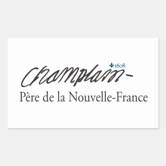 Autocollant x20 Champlain père Nouvelle-Frankreich Rechteckiger Aufkleber (Vorderseite)
