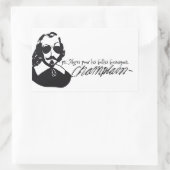 Autocollant x20 Samuel Champlain Hipster Lunettes Rechteckiger Aufkleber (Tasche)