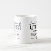 Autocorrect verwirren mich Spaß-Schwarzes Kaffeetasse (Mittel)