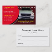 AutoDealership u. Auto-Verkaufs-Mitarbeiter Visitenkarte (Vorne/Hinten)