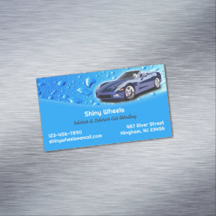 Autodetailing Wassertropfen Magnetische Visitenkarte