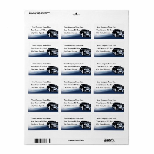 Autodetails Adressaufkleber (Vorne)