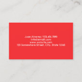 Autodetails Benutzerdefiniertes Logo Schwarz & Rot Visitenkarte (Rückseite)