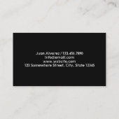 Autodetails für das benutzerdefinierte Logo Schwar Visitenkarte (Rückseite)