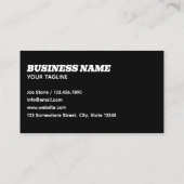 Autodetails schwarz visitenkarte (Rückseite)