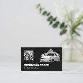 Autodetails schwarz visitenkarte (Stehend Vorderseite)