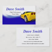 Autodetails und Service Visitenkarte (Vorne/Hinten)