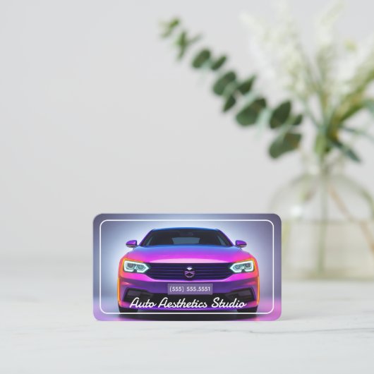 Autodetails Visitenkarte (Stehend Vorderseite)