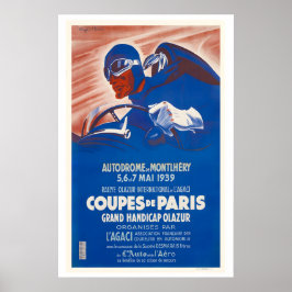 Autodrom von Montlhery Frankreich Automobil Rallye Poster
