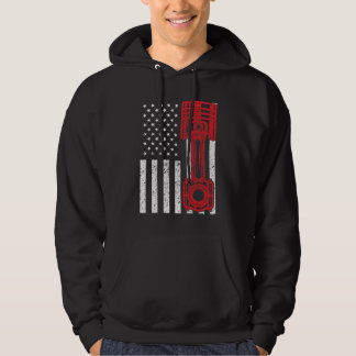 Autoenthusiasten amerikanischen Flag Pistole Muscl Hoodie
