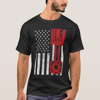 Autoenthusiasten amerikanischen Flag Pistole Muscl T-Shirt