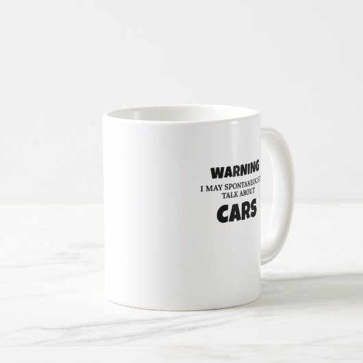 Autoenthusiasten Geschenk-Warnung kann über Cars G Kaffeetasse (VorderseiteRechts)