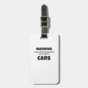 Autoenthusiasten Geschenkwarnung kann über Cars Gi Gepäckanhänger
