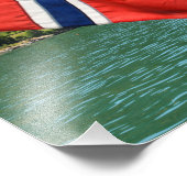 Autofähre in Norwegen Foto drucken (Ecke)