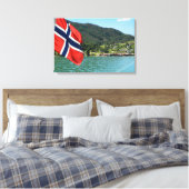 Autofähre in Norwegen, Leinwand gedruckt (Insitu (Schlafzimmer))