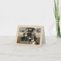 Autofahren Basset-Geburtstagkarte