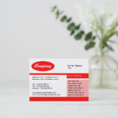 Autofahren der Superautobahn - Rot Visitenkarte (Stehend Vorderseite)