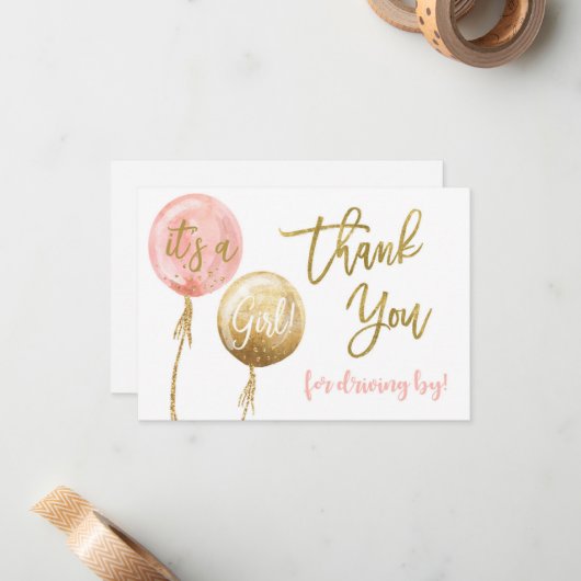 Autofahren durch Dankeschön Mitteilungskarte (Vorderseite/Rückseite Beispiel)