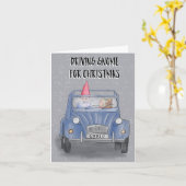 Autofahren Gnome zu Weihnachten Karte (Gelbe Blume)