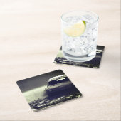 Autofahren im Schlamm Rechteckiger Pappuntersetzer (Vor Ort)