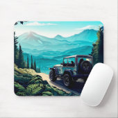 Autofahren im Vintagen Stil des Waldes Mousepad (Mit Mouse)