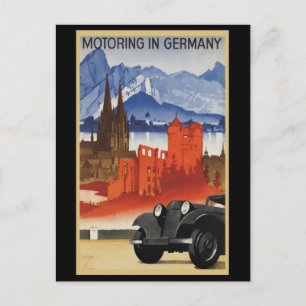 Autofahren in Deutschland Postkarte