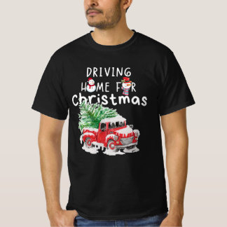 Autofahren Zuhause zu Weihnachten, frohe Weihnacht T-Shirt