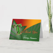 Autofahrer danke Ihnen Karte Big T Danke (Vorderseite)