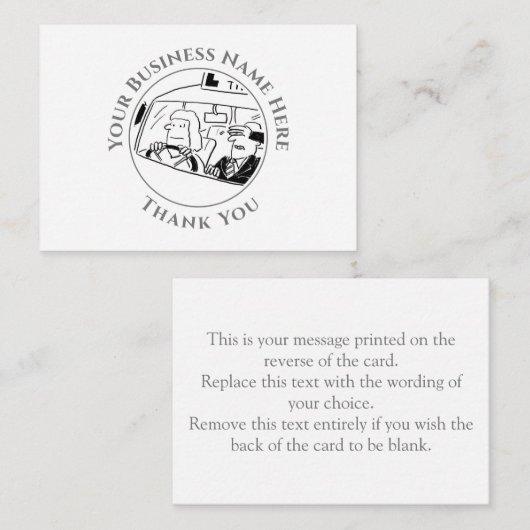 Autofahrer Dankeschön Karte (Vorne/Hinten)