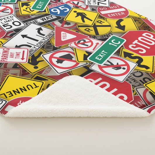 Autofahrer-Fun Road-Sign Collage Sherpadecke (3/4)