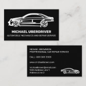 Autofahrer für das Black Car Logo Visitenkarte (Vorne/Hinten)