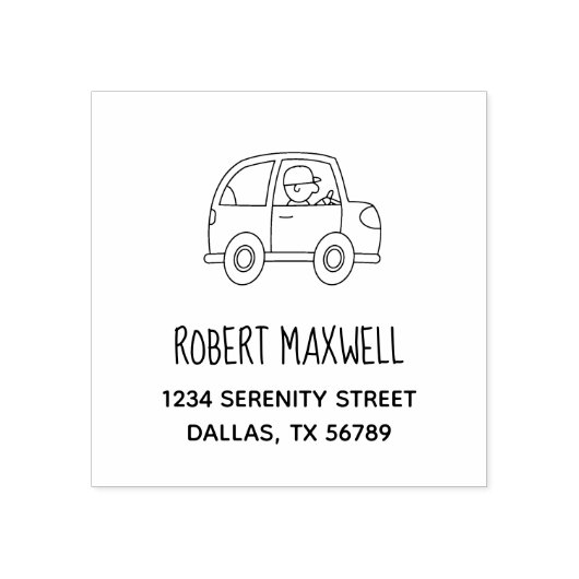 Autofahrer Gummistempel (Prägung)