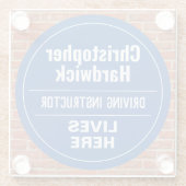 Autofahrer Maker Wall Plaque Style Glasuntersetzer (Rückseite)