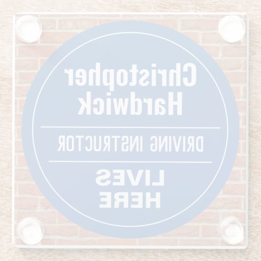 Autofahrer Maker Wall Plaque Style Glasuntersetzer (Rückseite)