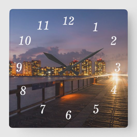 Autofahrt auf der Navarra Beach Pier Wall Uhr (Vorderseite)