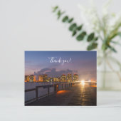 Autofahrt auf Navarra Beach Pier Danke Postcard Postkarte (Stehend Vorderseite)