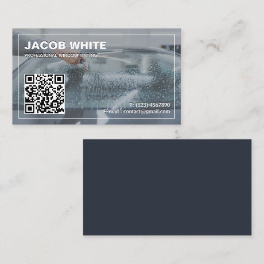 Autofenster Tinting Custom QR Visitenkarte (Vorne/Hinten)