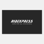 Autogeschäft, schwarz rechteckiger aufkleber (Vorderseite)