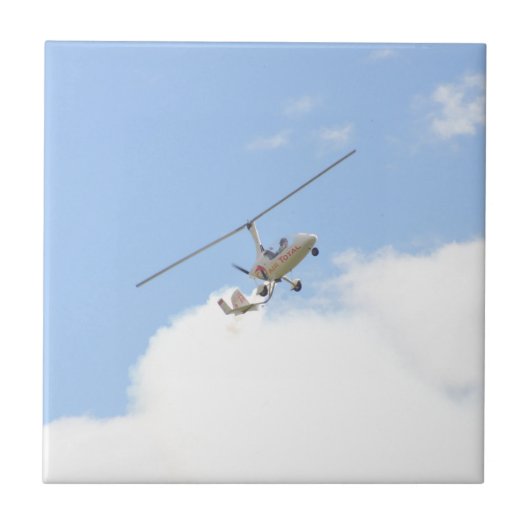 Autogiro im Flug Fliese (Vorderseite)