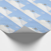 Autogiro im Flug Geschenkpapier (Ecke)