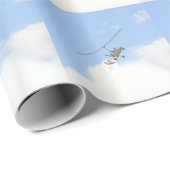 Autogiro im Flug Geschenkpapier (Rolleneckpunkt)